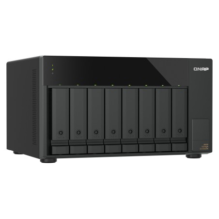 QNAP TL-D810TC4 boîtier de disques 0 To Bureau Noir
