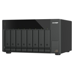 QNAP TL-D810TC4 boîtier de disques 0 To Bureau Noir