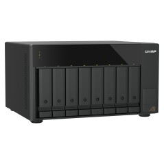 QNAP TL-D810TC4 boîtier de disques 0 To Bureau Noir