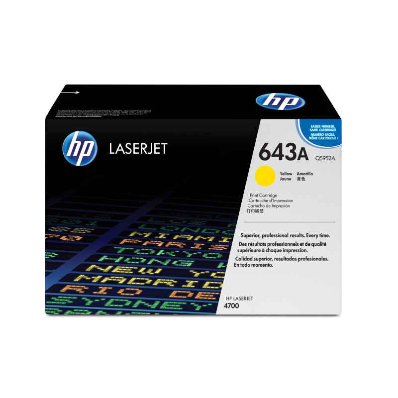 HP 643A toner LaserJet jaune authentique HP 643A toner LaserJet jaune authentique