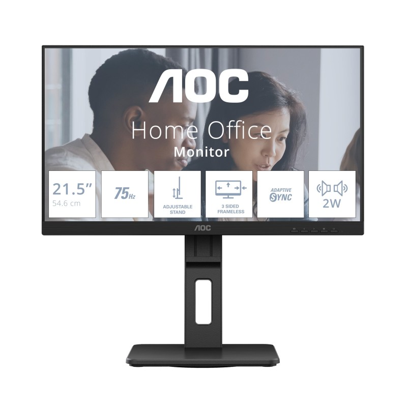 AOC E2 22E2UMF écran plat de PC 54,6 cm (21.5") 1920 x 1080 pixels Full HD LED Noir