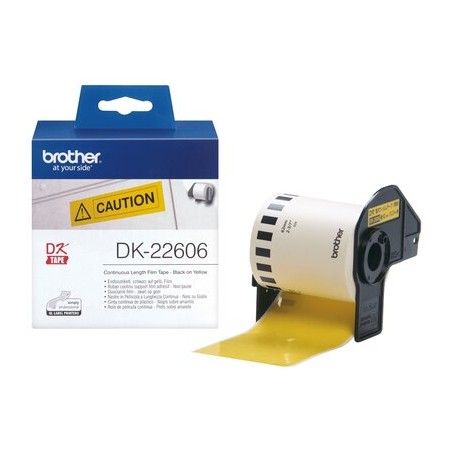 Label tape/yellow 62mmx15.24m f QL-serie