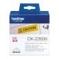 Brother DK-22606 - Ruban film continu original – Noir sur jaune, 62 mm de large Brother DK-22606 - Ruban film continu original – Noir sur jaune, 62 mm de large