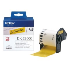 Brother DK-22606 - Ruban film continu original – Noir sur jaune, 62