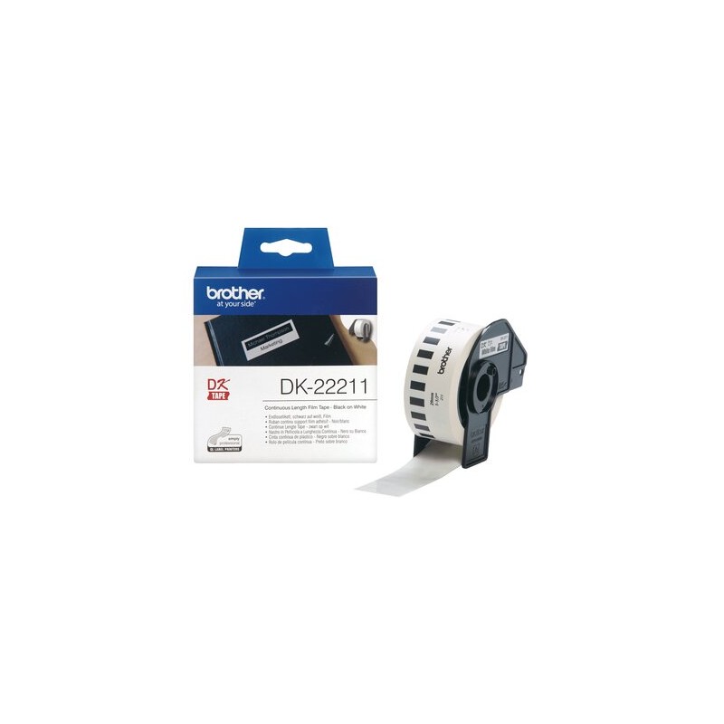 Brother DK-22211 - Rouleau d'étiquettes original – Blanc, 29 mm x 15,24 m Brother DK-22211 - Rouleau d'étiquettes original – Blanc, 29 mm x 15,24 m