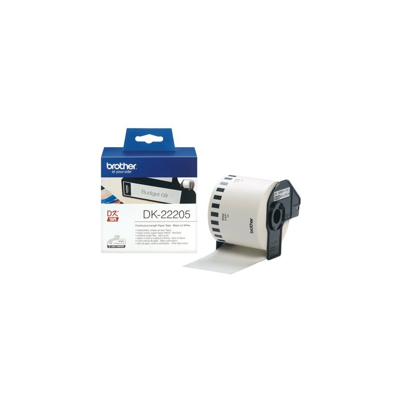 Brother DK-22205 ruban d'étiquette Noir sur blanc Brother DK-22205 ruban d'étiquette Noir sur blanc