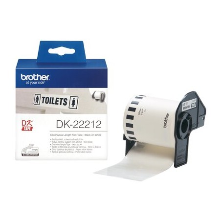 Brother DK-22212 - Rouleau de film continu original – Noir sur blanc,
