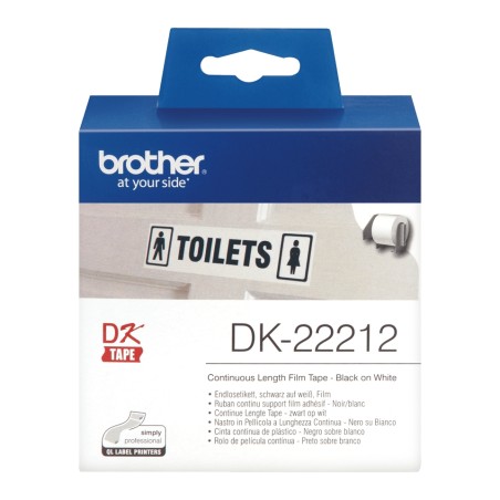 Brother DK-22212 - Rouleau de film continu original – Noir sur blanc, 62 mm