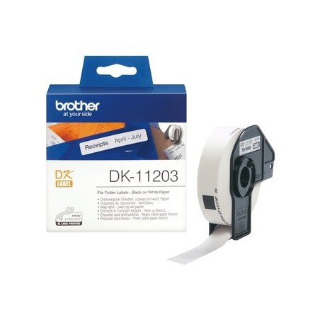 Brother DK-11203 Rouleau d'étiquettes - original – Noir sur blanc, 17