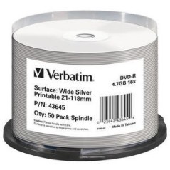 Verbatim 43645 DVD vierge 4,7 Go DVD-R 50 pièce(s)