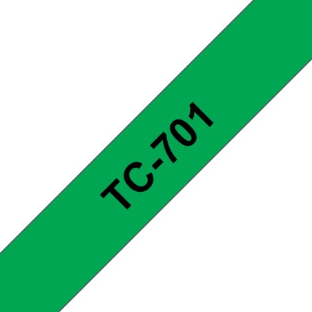 Brother TC-701 ruban d'étiquette Noir sur vert
