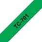 Brother TC-701 ruban d'étiquette Noir sur vert