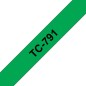 Brother TC-791 ruban d'étiquette Noir sur vert