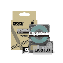 Epson LK-6TBJ Noir, Transparent