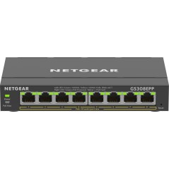 NETGEAR GS308EPP Géré L2 L3 Gigabit Ethernet (10 100 1000) Connexion Ethernet, supportant l'alimentation via ce port (PoE) Noir