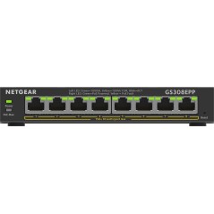 NETGEAR GS308EPP Géré L2/L3 Gigabit Ethernet (10/100/1000) Connexion Ethernet, supportant l'alimentation via ce port (PoE) Noir