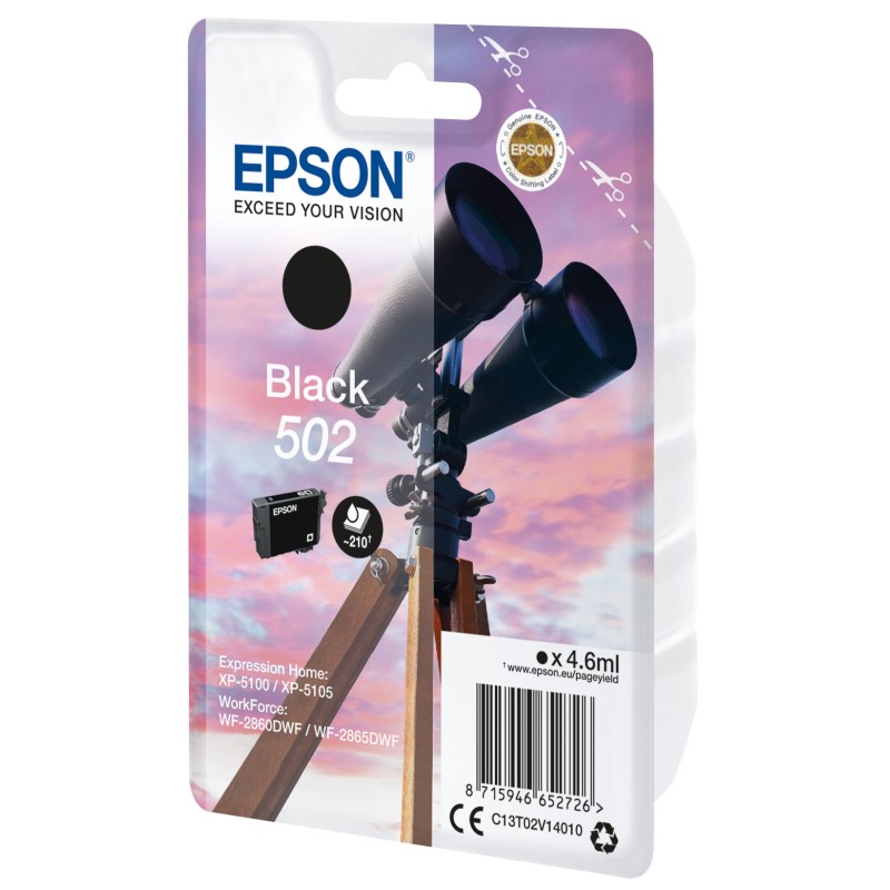 Epson Singlepack Black 502 Ink Epson Singlepack Black 502 Ink