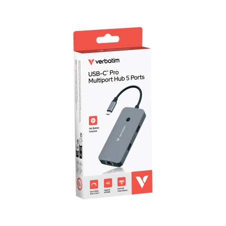 Verbatim CMH-05 USB Type-C 5000 Mbit/s Argent