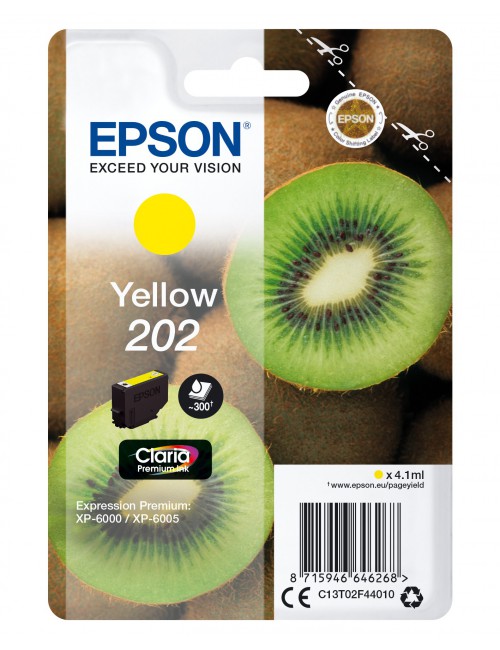 Epson Kiwi Singlepack Yellow 202 Claria Premium Ink