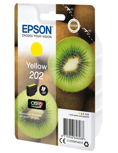 Epson Kiwi Singlepack Yellow 202 Claria Premium Ink