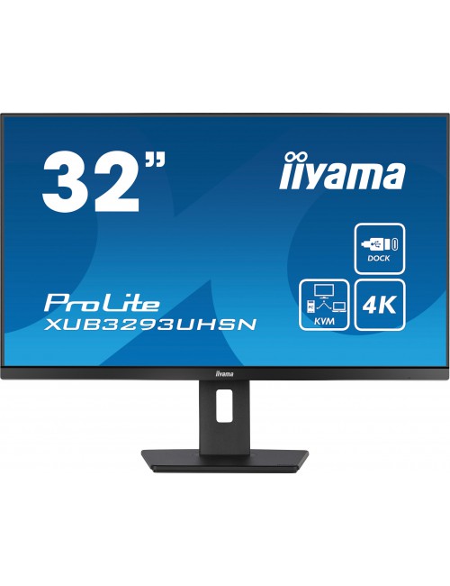 iiyama ProLite XUB3293UHSN-B5 écran plat de PC 80 cm (31.5") 3840 x 2160 pixels 4K Ultra HD LCD Noir