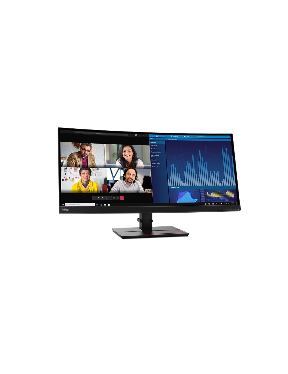 Lenovo ThinkVision P34w-20 LED display 86,7 cm (34.1") 3440 x 1440 pixels Wide Quad HD Noir