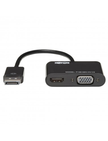 Tripp Lite P136-06N-HV-V2 Adaptador Convertidor Todo en Uno DisplayPort a VGA HDMI, DP ver 1.2, 4K 30 Hz HDMI