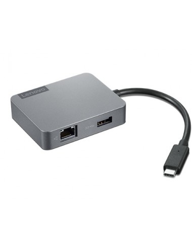 Lenovo 4X91A30366 base para portátil y replicador de puertos Alámbrico USB 2.0 Type-C Gris