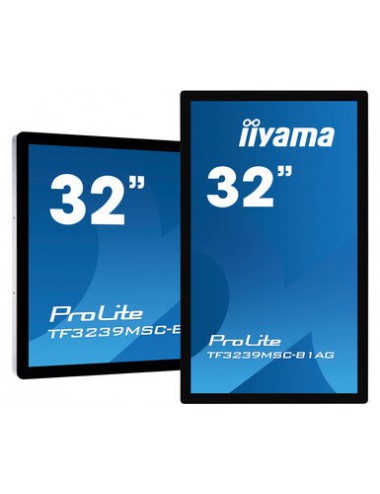 iiyama ProLite TF3239MSC-B1AG pantalla para PC 80 cm (31.5") 1920 x 1080 Pixeles Full HD LED Pantalla táctil Multi-usuario Negro