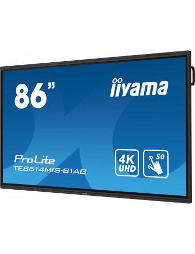 iiyama TE8614MIS-B1AG affichage de messages Écran plat interactif 2,17 m (85.6") LCD Wifi 435 cd m² 4K Ultra HD Noir Écran