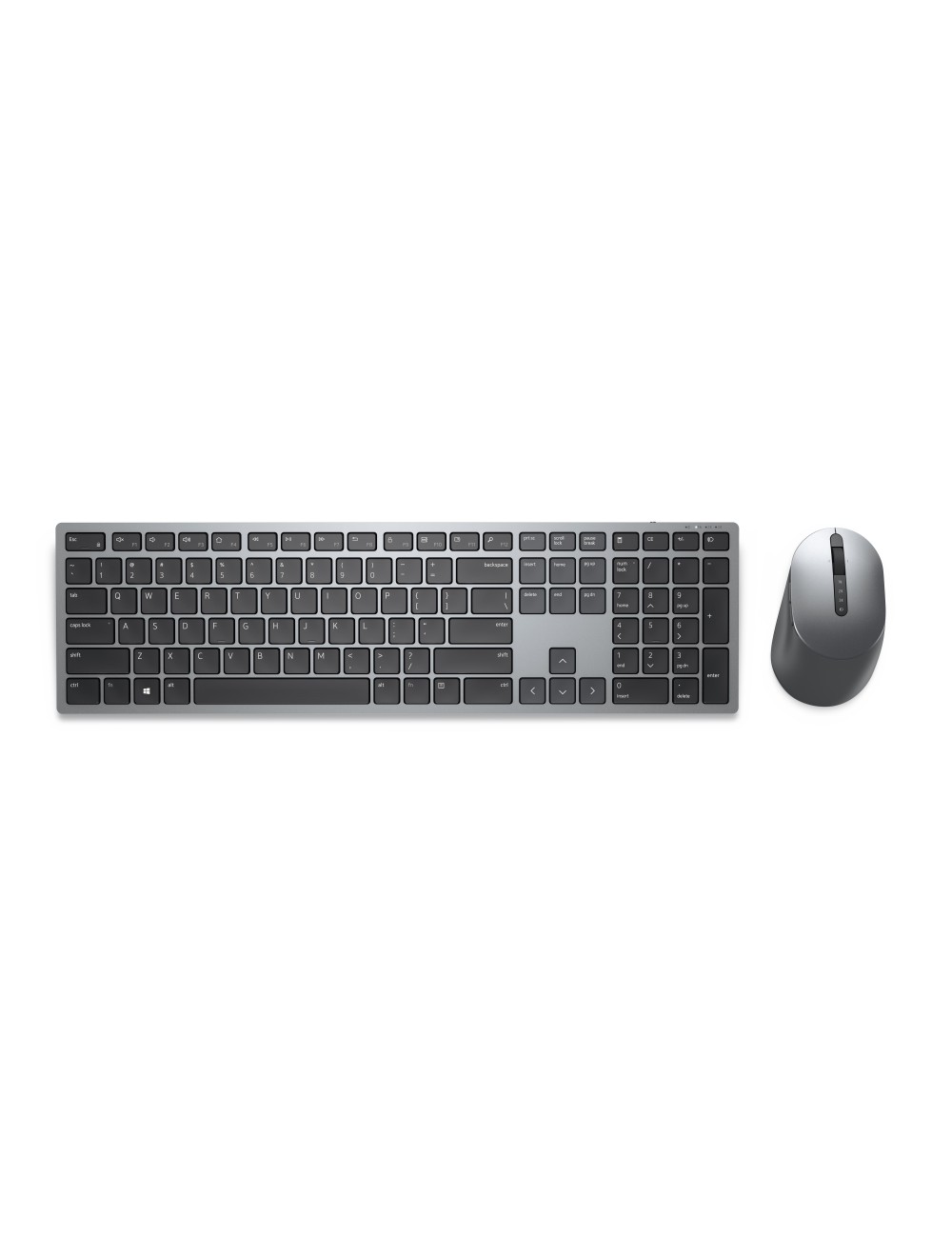 DELL KM7321W tastiera Mouse incluso RF senza fili + Bluetooth AZERTY Francese Grigio, Titanio