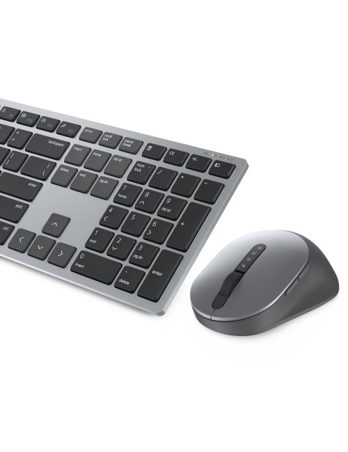 DELL KM7321W tastiera Mouse incluso RF senza fili + Bluetooth AZERTY Francese Grigio, Titanio