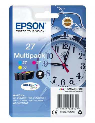 Epson Alarm clock Multipack "Réveil" 27 - Encre DURABrite Ultra C,M,J