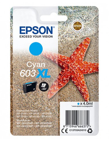 Epson Singlepack Cyan 603XL Ink