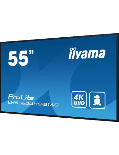 iiyama PROLITE Pannello A digitale 139,7 cm (55") LED Wi-Fi 500 cd m² 4K Ultra HD Nero Processore integrato Android 11 24 7