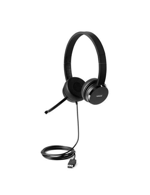 Lenovo 4XD0X88524 auricular y casco Auriculares Alámbrico Diadema Oficina Centro de llamadas Negro