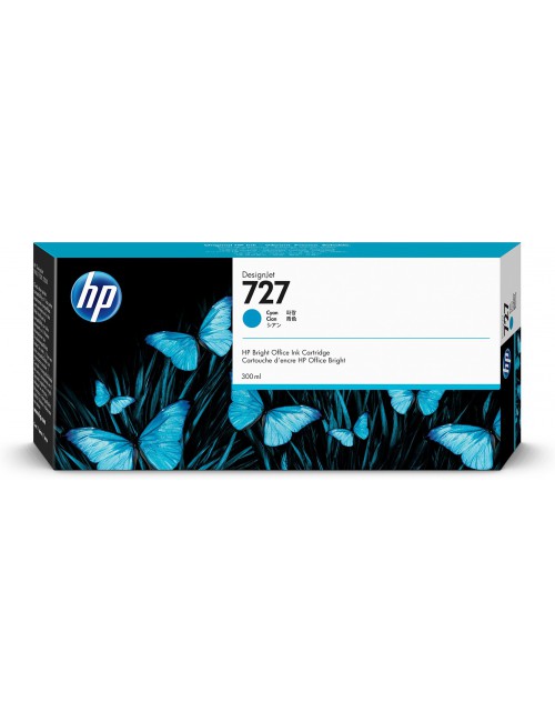 HP Cartucho de tinta DesignJet 727 cian de 300 ml