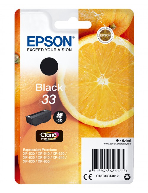 Epson Oranges Cartuccia Nero T33 Claria Premium