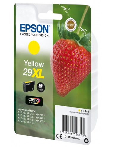 Epson Strawberry Singlepack Yellow 29XL Claria Home Ink