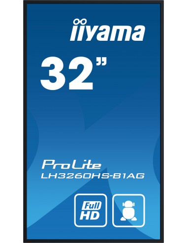 iiyama PROLITE Carte A numérique 80 cm (31.5") LED Wifi 500 cd m² Full HD Noir Intégré dans le processeur Android 11 24 7