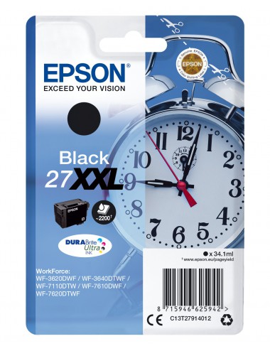 Epson Alarm clock Cartouche "Réveil" 27XXL - Encre DURABrite Ultra N