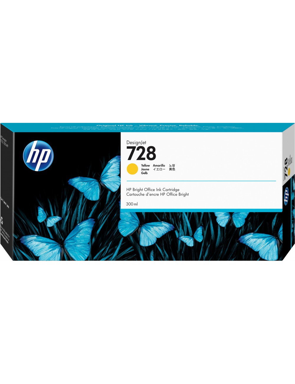 HP Cartuccia inchiostro giallo DesignJet 728, 300 ml