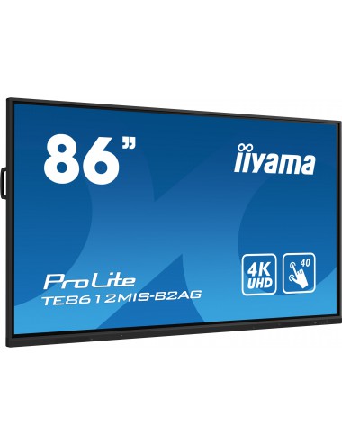 iiyama PROLITE Pannello A digitale 2,18 m (86") LED Wi-Fi 400 cd m² 4K Ultra HD Nero Touch screen Processore integrato Android
