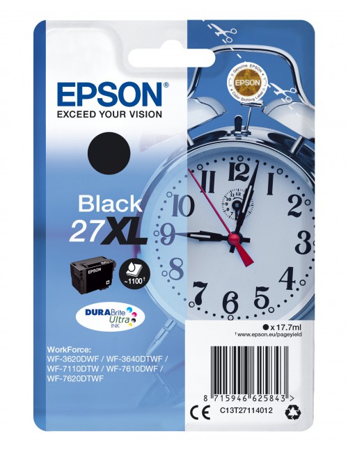 Epson Alarm clock Cartuccia Sveglia Nero Inchiostri DURABrite Ultra 27XL