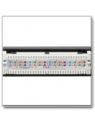 Tripp Lite N252-P24 Panel de Conexiones Cat6 de 24 Puertos – Cumple con PoE+, 110 Krone, 568A B, RJ45 Ethernet, Instalación