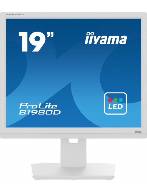 iiyama ProLite B1980D-W5 Monitor PC 48,3 cm (19") 1280 x 1024 Pixel SXGA LCD Bianco