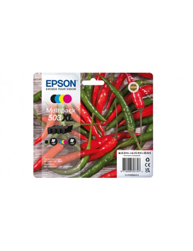 Epson 503XL cartuccia d'inchiostro 4 pz Originale Resa elevata (XL) Nero, Ciano, Magenta, Giallo