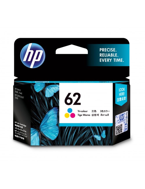 HP 62 cartouche d'encre trois couleurs authentique