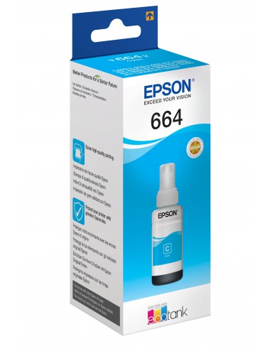 Epson 664 Ecotank Cyan ink bottle
