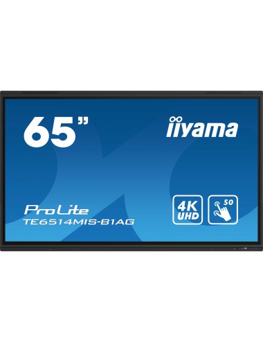 iiyama TE6514MIS-B1AG visualizzatore di messaggi Pannello piatto interattivo 165,1 cm (65") LCD Wi-Fi 435 cd m² 4K Ultra HD